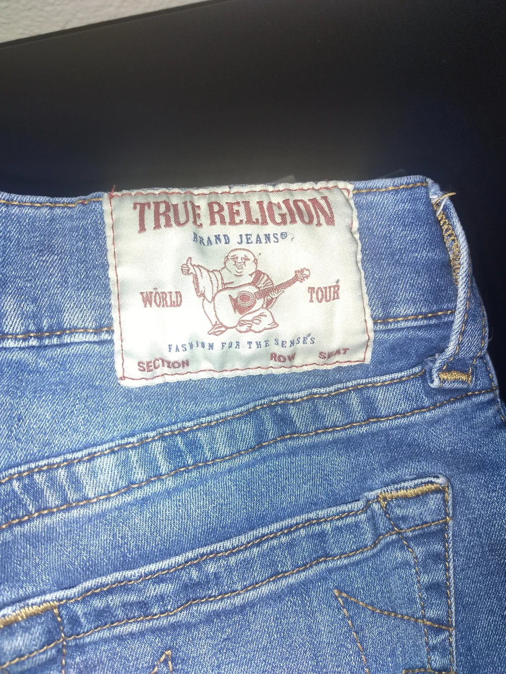 True Religion Men's Light Blue Relaxed Fit Jeans